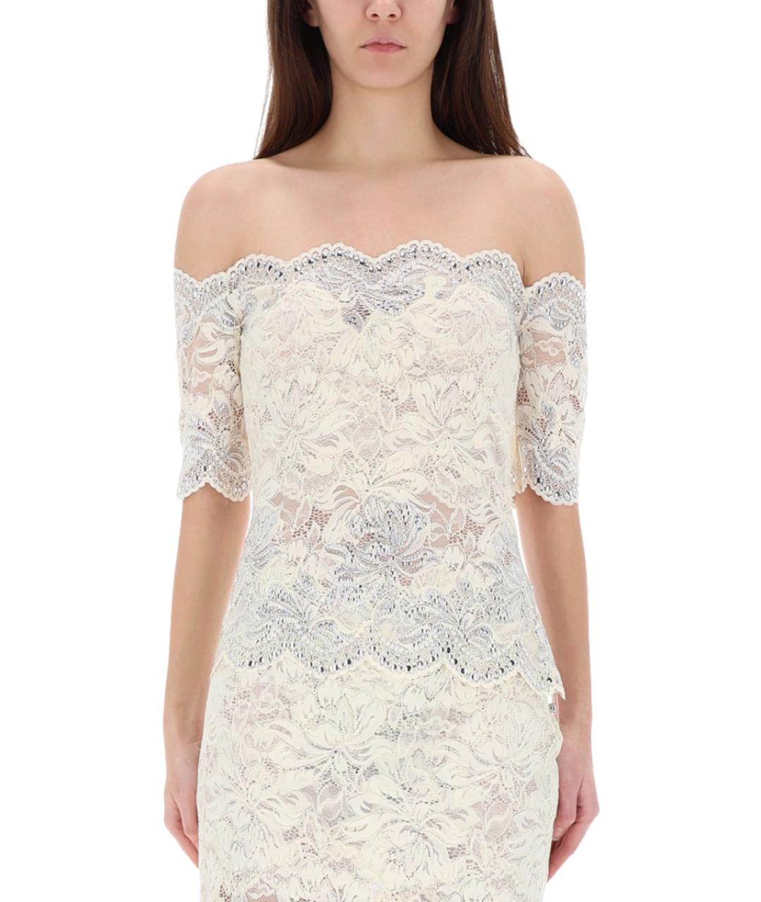 PACO RABANNE Белая полиамидовая блузы, фото 2