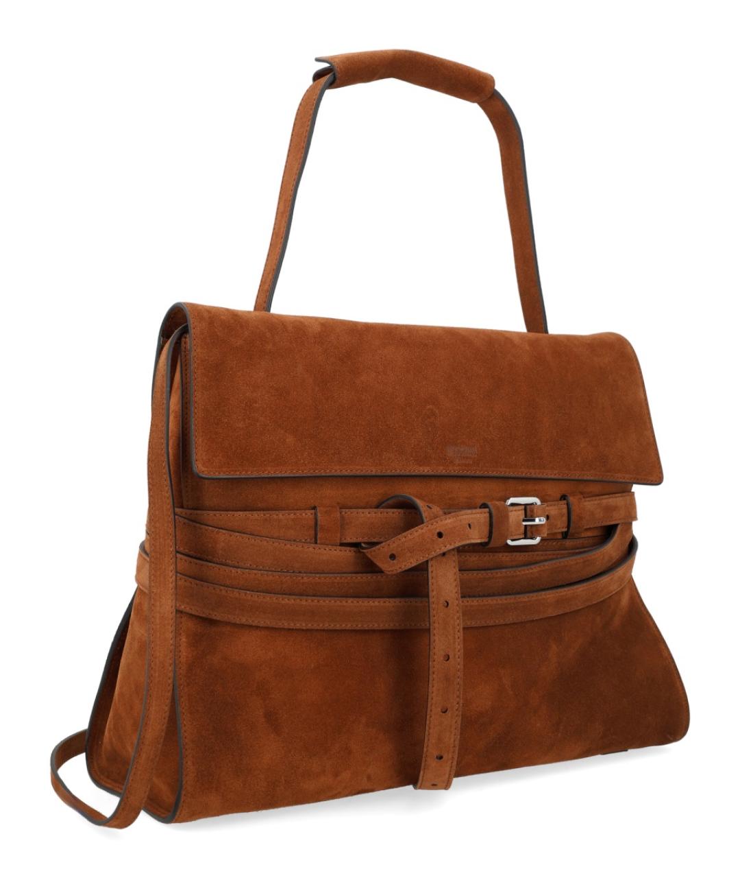 MOSCHINO Коричневая кожаная сумка через плечо, фото 2