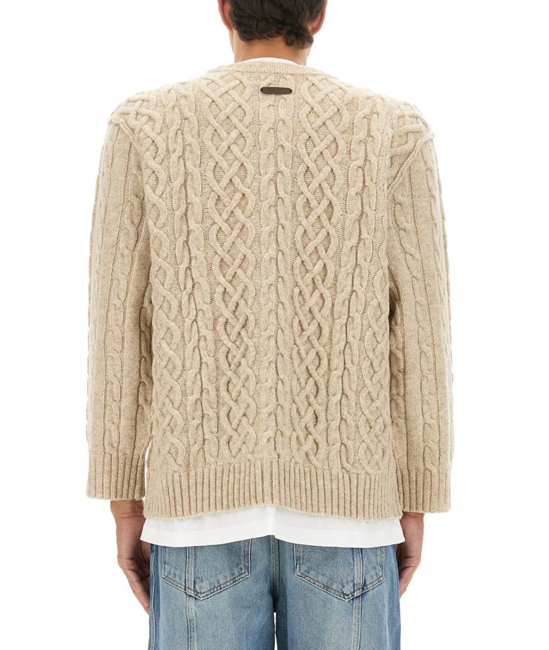 MOSCHINO Белый шерстяной джемпер / свитер, фото 3