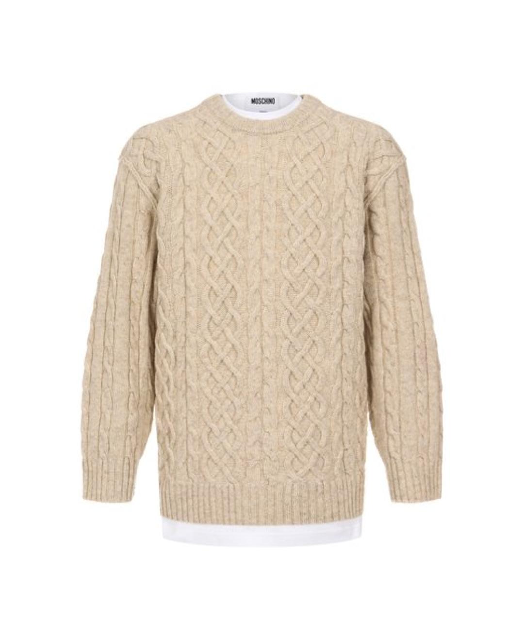 MOSCHINO Белый шерстяной джемпер / свитер, фото 1