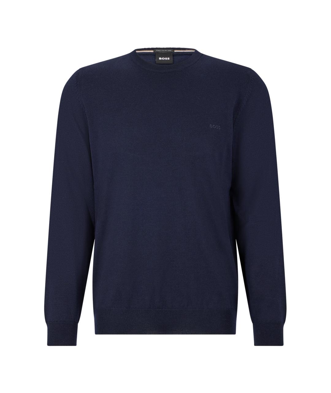 HUGO BOSS Темно-синий шерстяной джемпер / свитер, фото 1