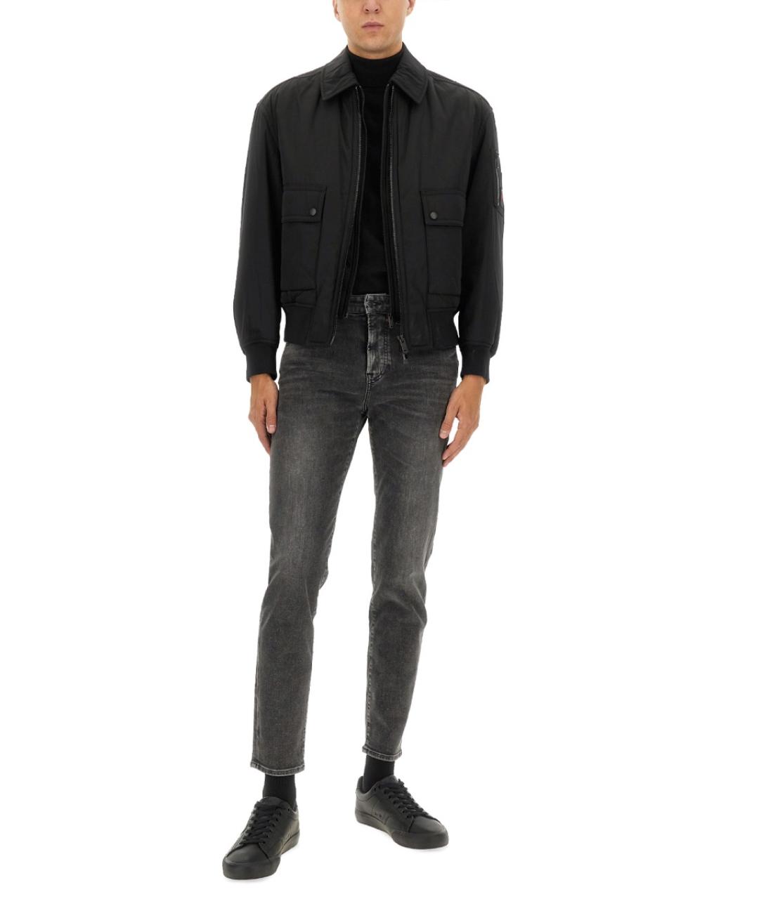 HUGO BOSS Черная полиэстеровая куртка, фото 2