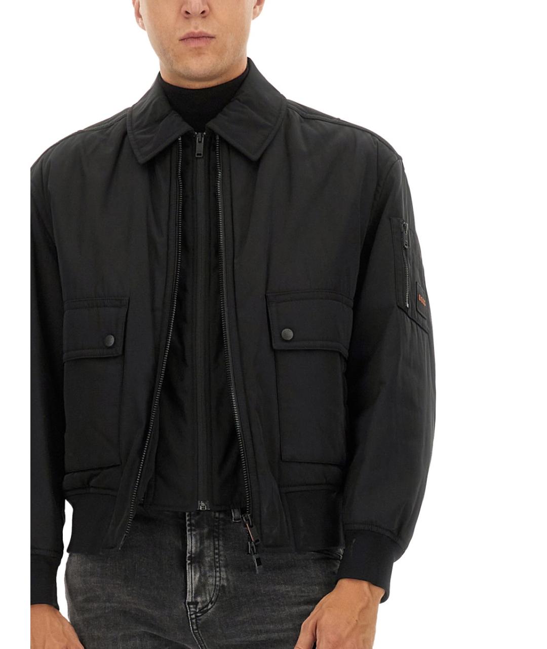 HUGO BOSS Черная полиэстеровая куртка, фото 4