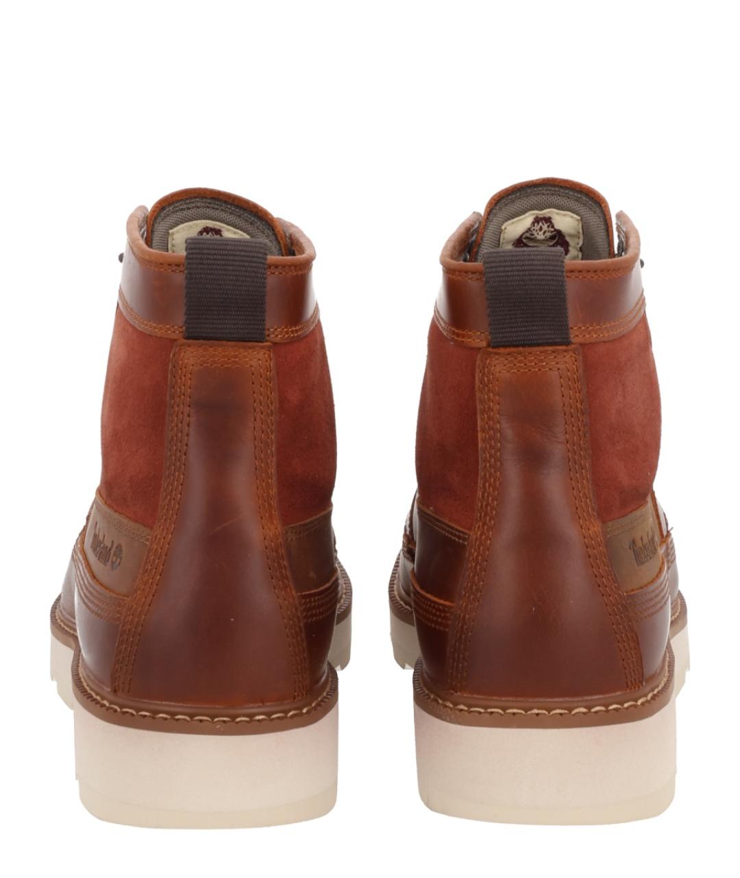 TIMBERLAND Коричневые кожаные высокие ботинки, фото 4