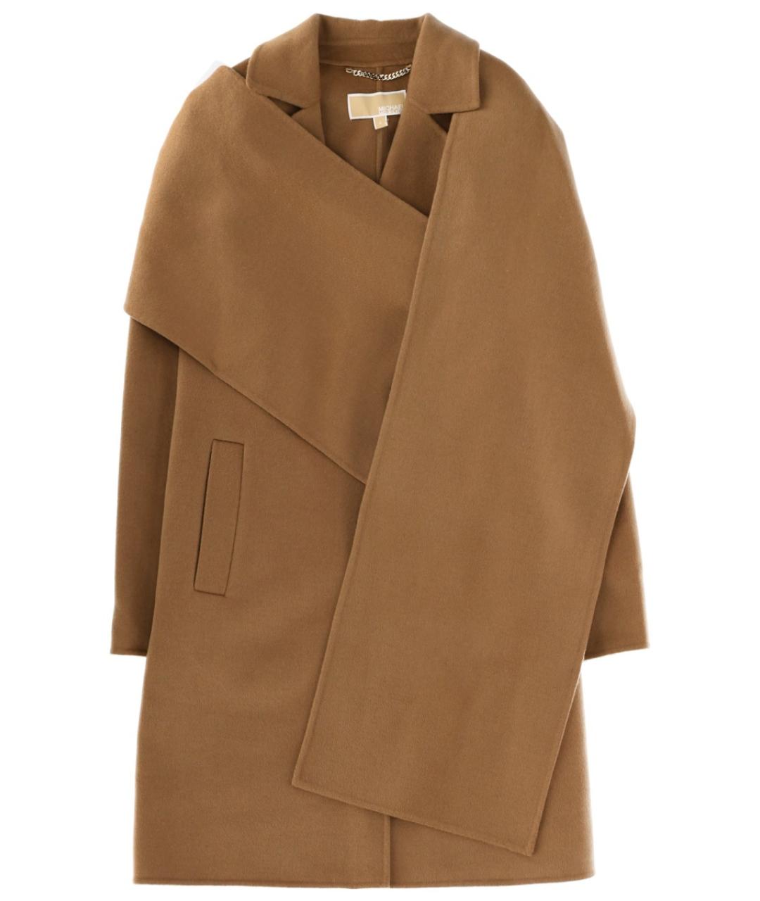 MICHAEL KORS Бежевое шерстяное пальто, фото 1