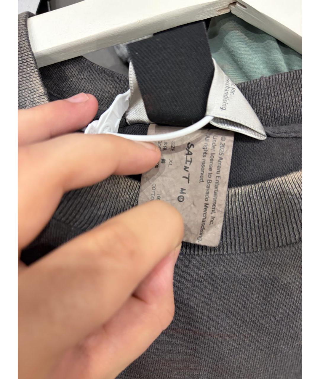 Saint Michael Черная хлопковая футболка, фото 5