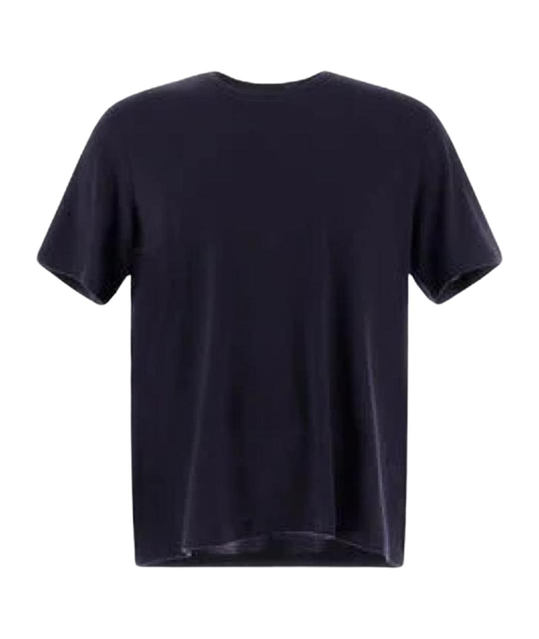 HERNO Синяя хлопко-шерстяная футболка, фото 1