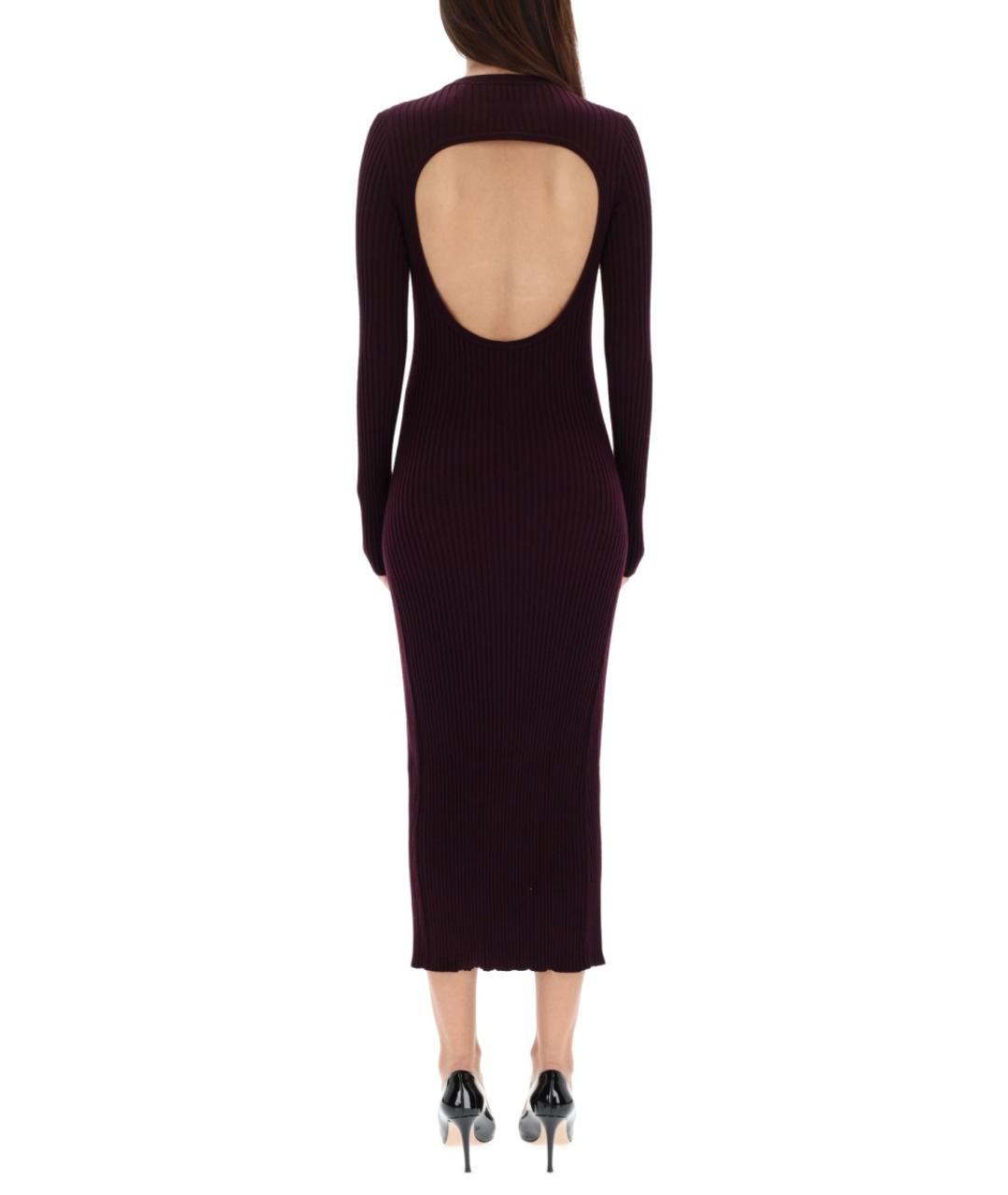 HELMUT LANG Фиолетовое шерстяное вечернее платье, фото 4