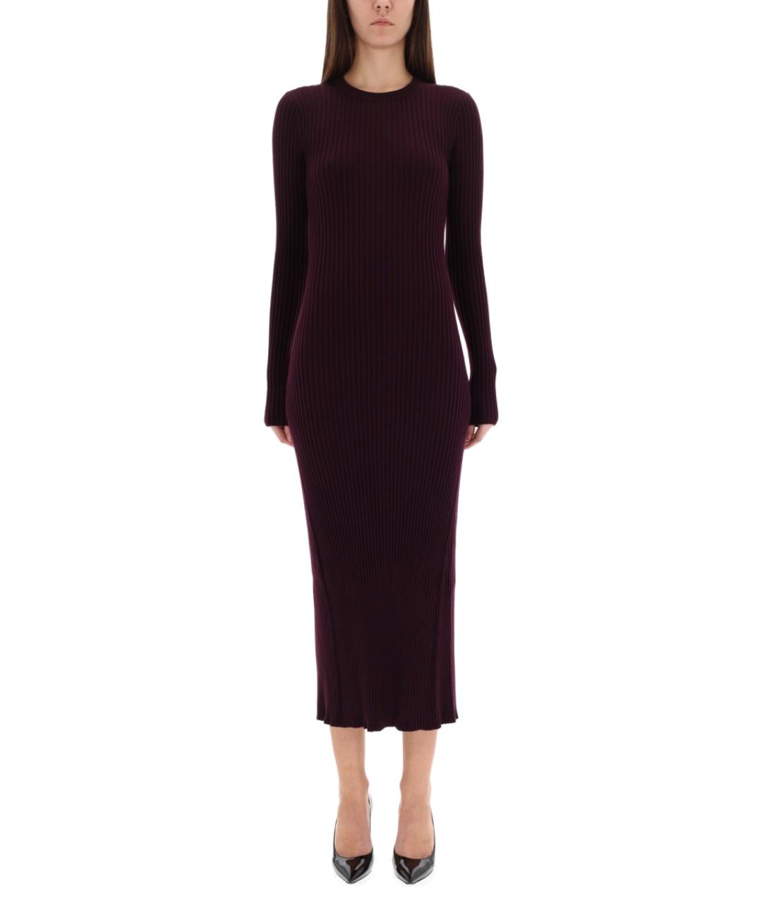 HELMUT LANG Фиолетовое шерстяное вечернее платье, фото 2