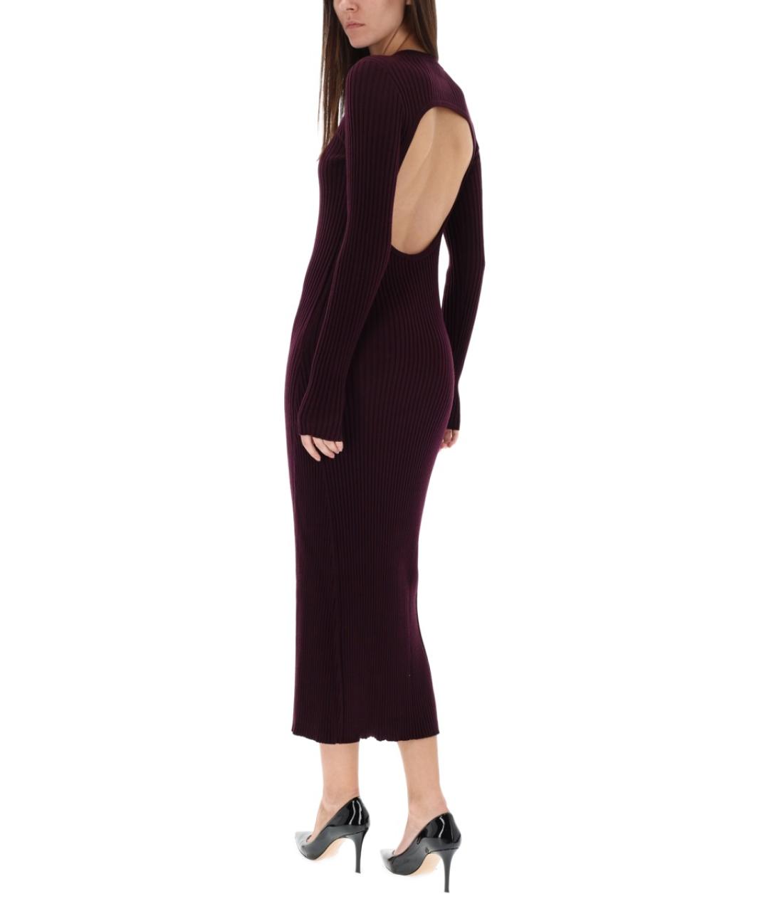 HELMUT LANG Фиолетовое шерстяное вечернее платье, фото 3