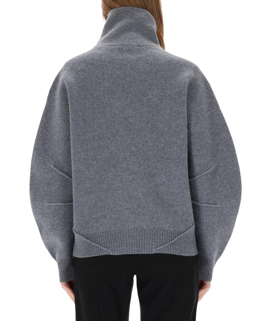 HELMUT LANG Серый шерстяной джемпер / свитер, фото 3