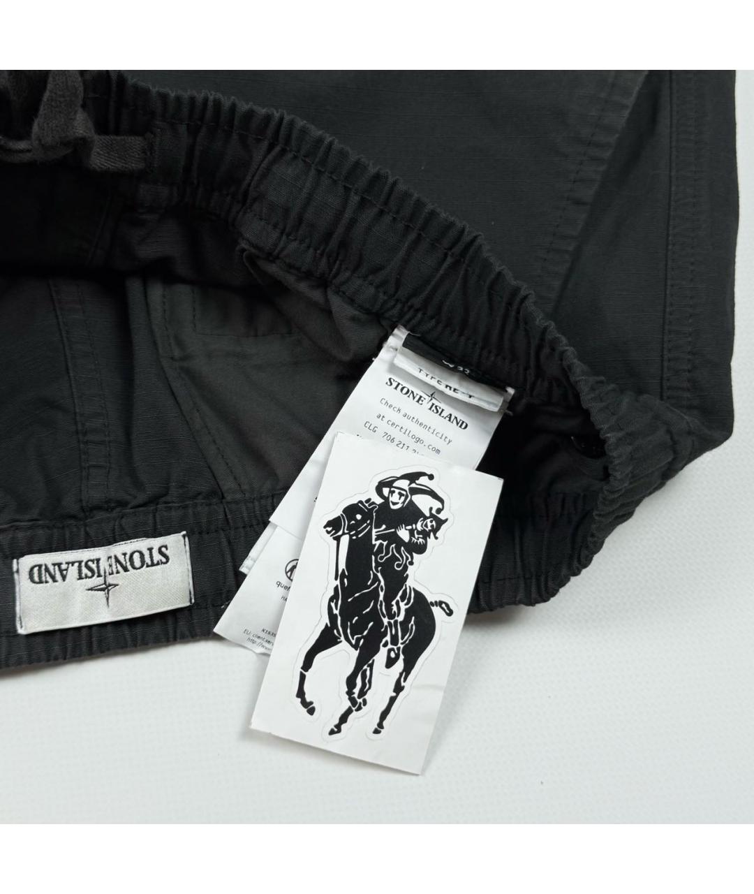 STONE ISLAND Черные повседневные брюки, фото 5