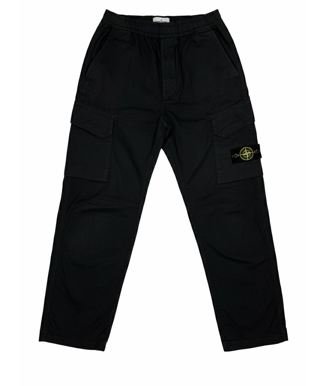 STONE ISLAND Черные повседневные брюки, фото 1