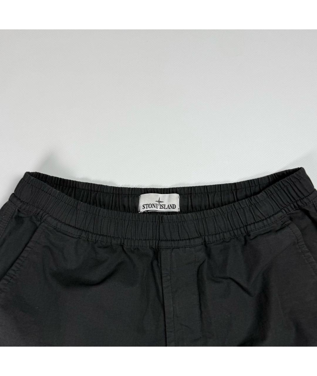 STONE ISLAND Черные повседневные брюки, фото 3