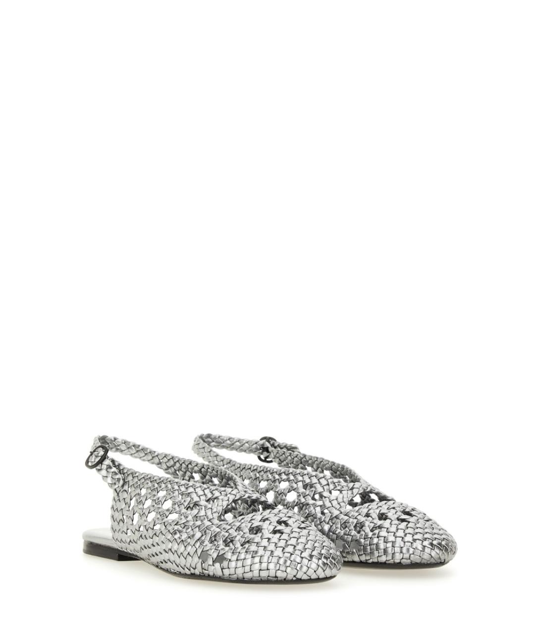 HEREU Серебряные кожаные балетки, фото 2