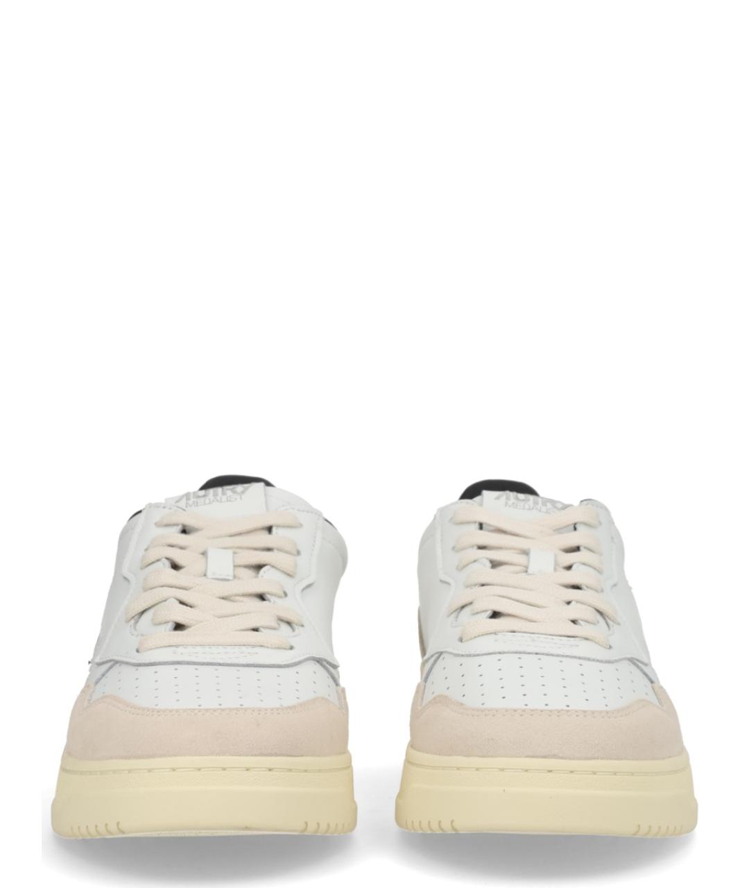 AUTRY Белые кожаные низкие кроссовки / кеды, фото 3