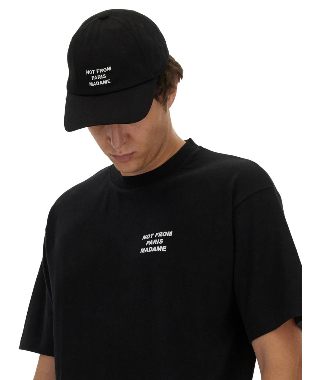 Drole de Monsieur Черная хлопковая футболка, фото 3