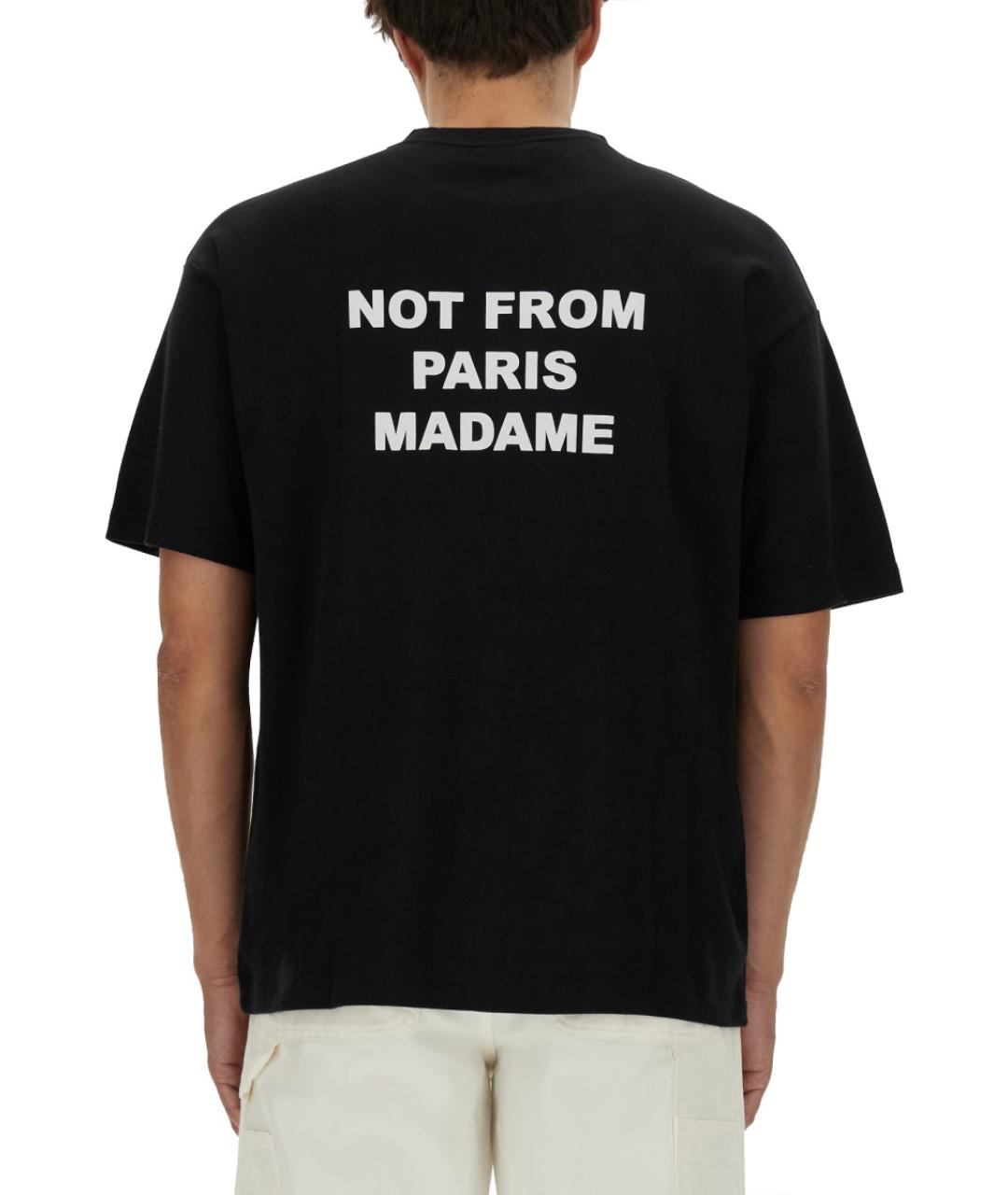 Drole de Monsieur Черная хлопковая футболка, фото 2