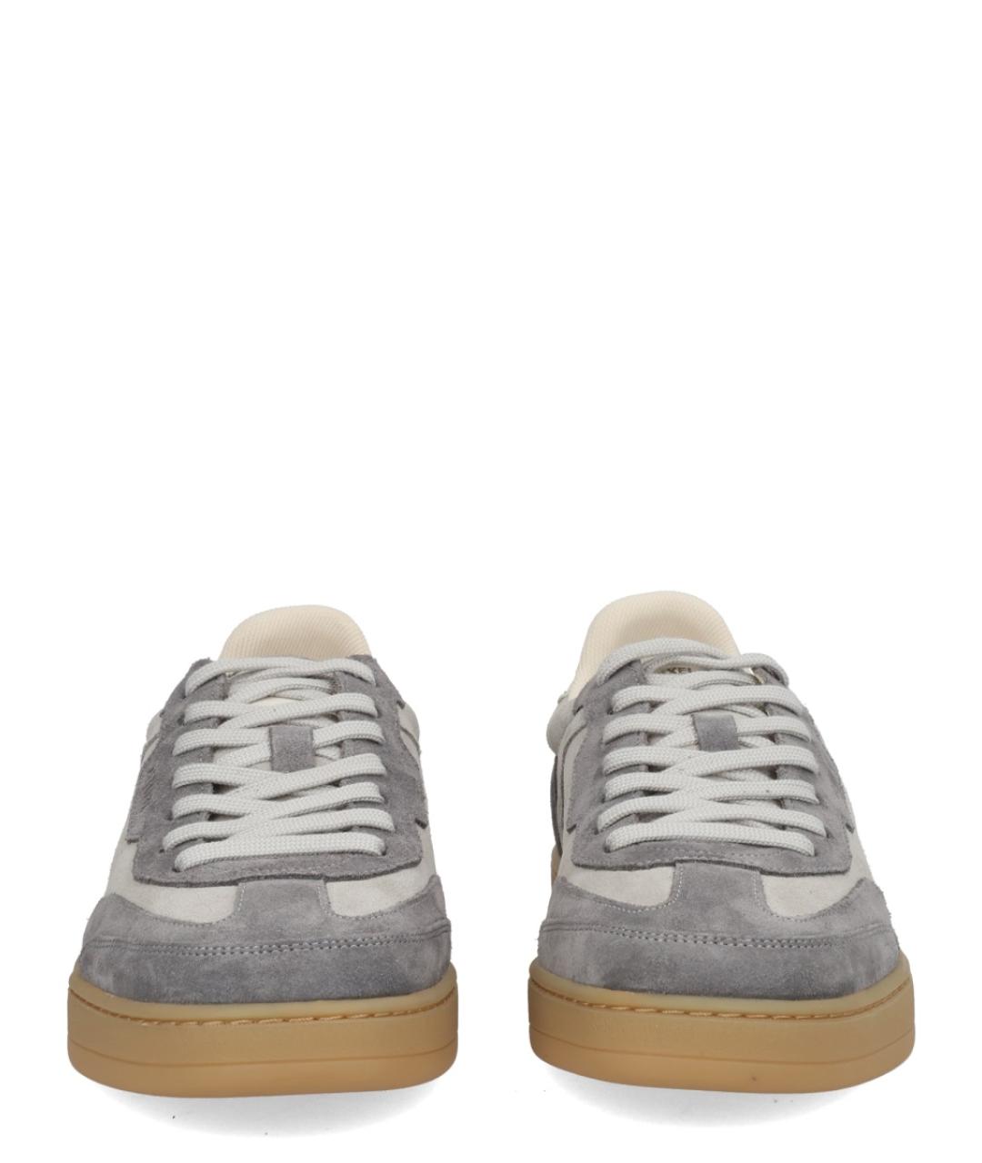 AXEL ARIGATO Серые кожаные низкие кроссовки / кеды, фото 3