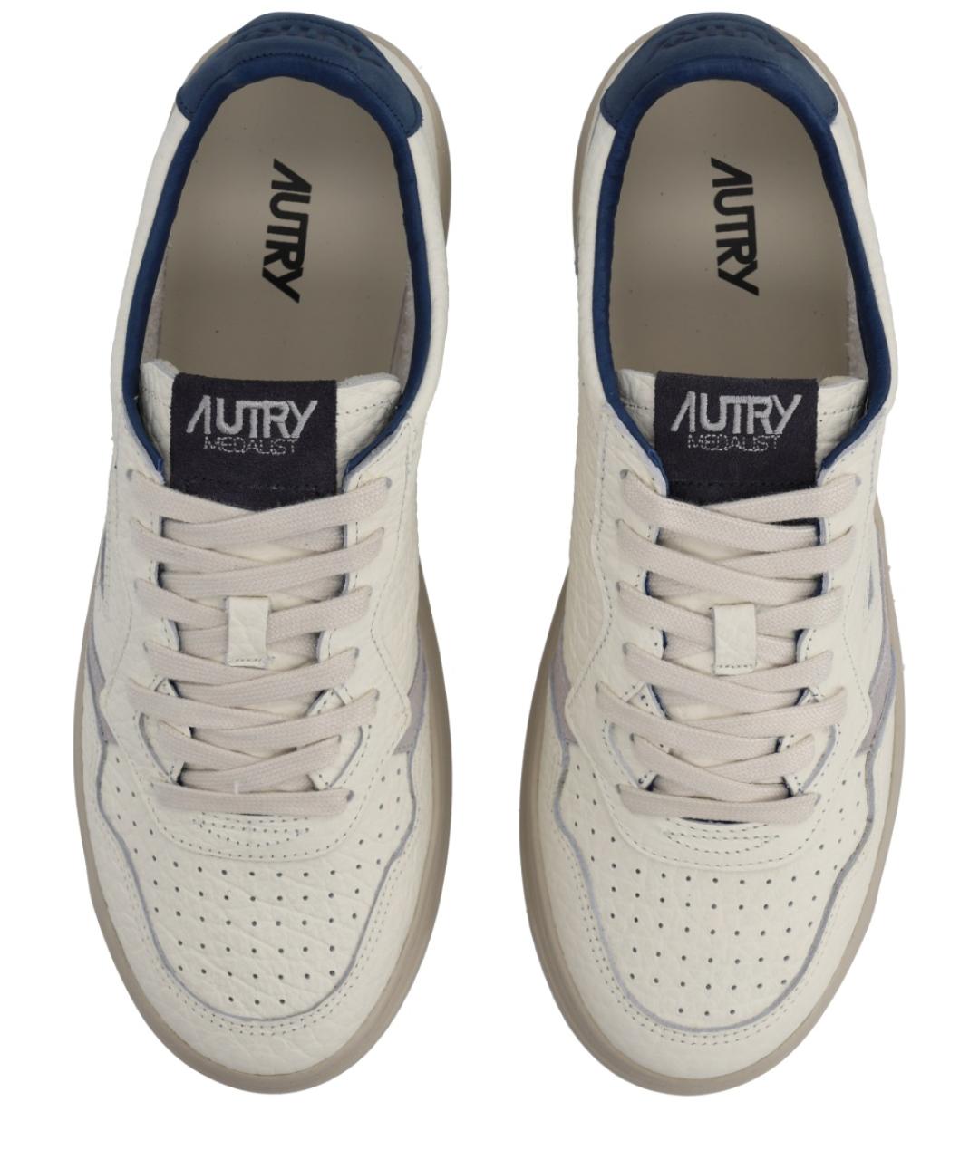 AUTRY Бежевые кожаные низкие кроссовки / кеды, фото 5