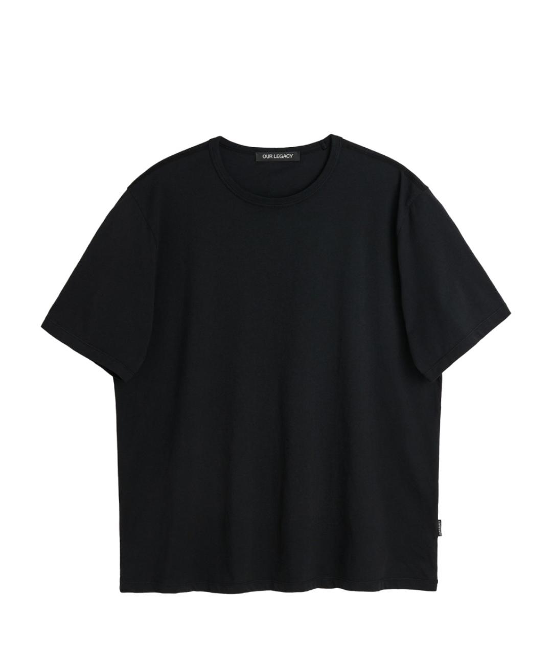 OUR LEGACY Черная хлопковая футболка, фото 1