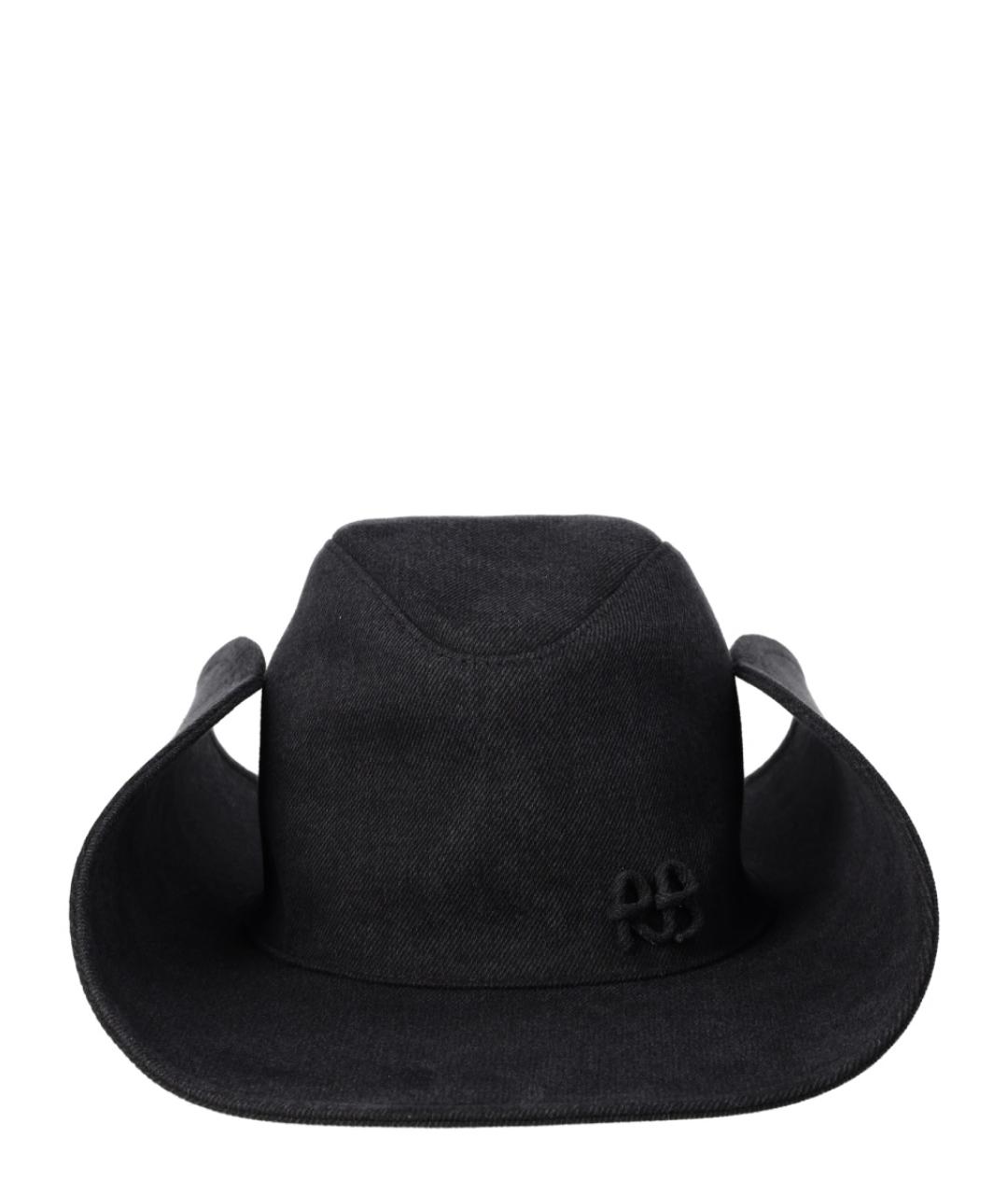 RUSLAN BAGINSKIY Черная хлопковая шляпа, фото 1