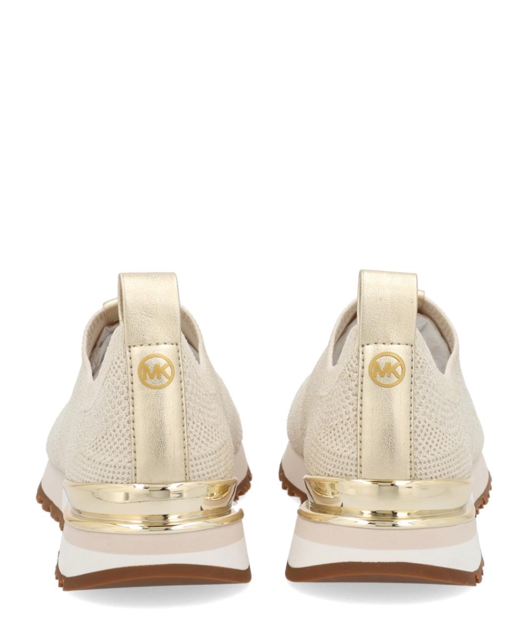 MICHAEL KORS Бежевые синтетические кроссовки, фото 4