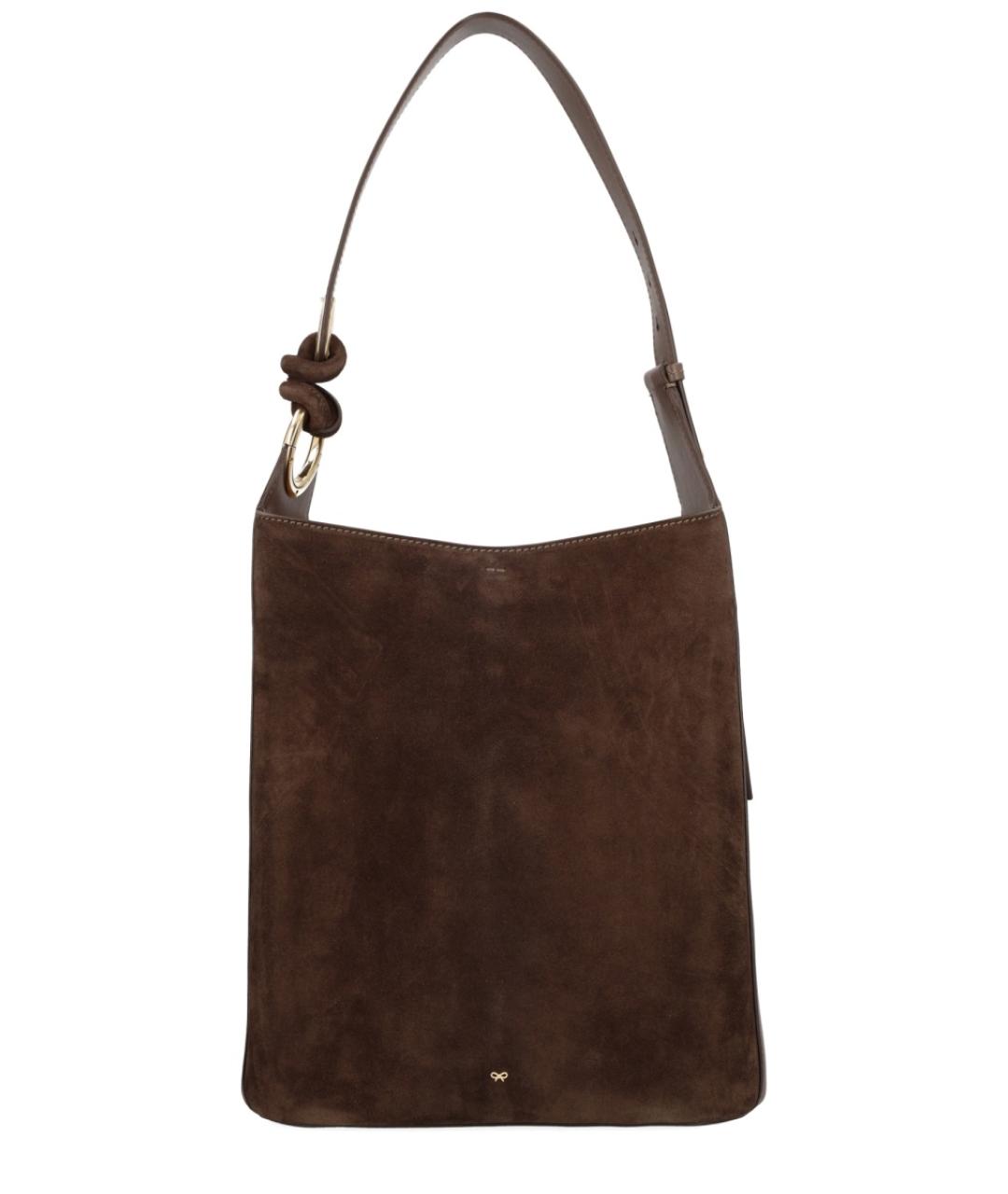 ANYA HINDMARCH Коричневая кожаная сумка тоут, фото 3