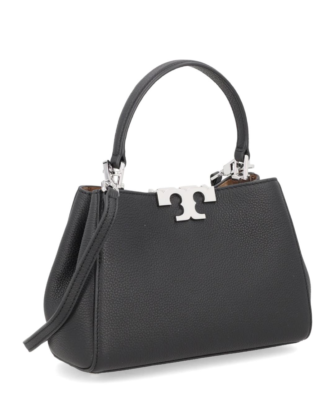 TORY BURCH Черная кожаная сумка с короткими ручками, фото 2