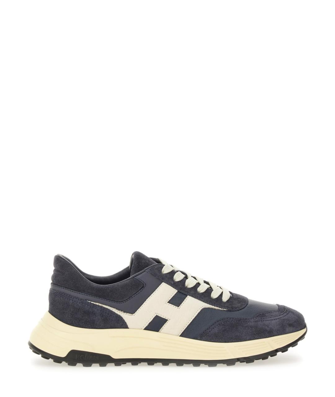 HOGAN Антрацитовые замшевые низкие кроссовки / кеды, фото 2