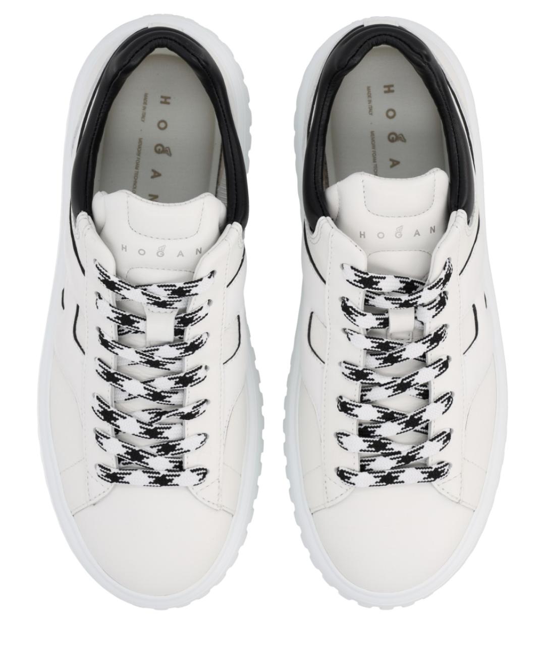 HOGAN Белые кожаные кроссовки, фото 5