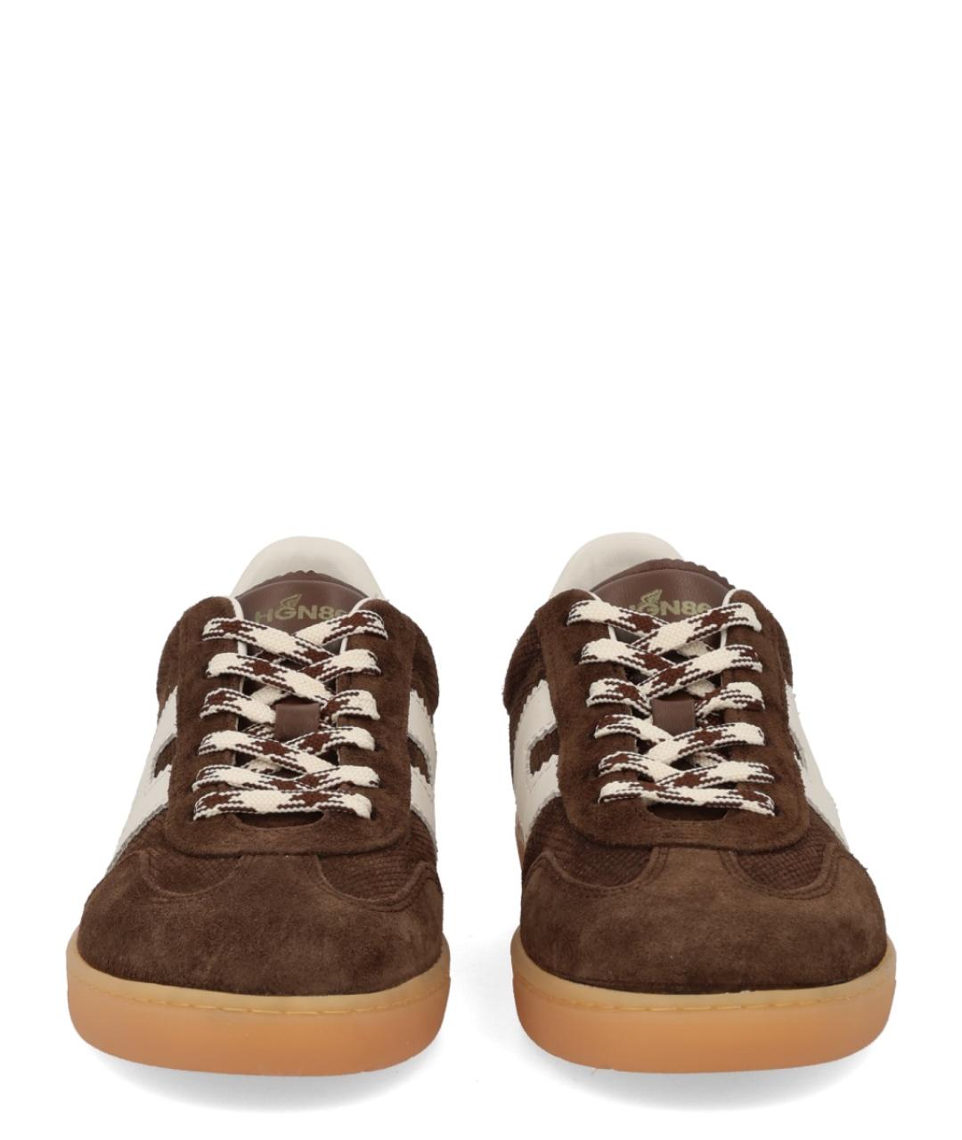 HOGAN Коричневые кожаные кроссовки, фото 3