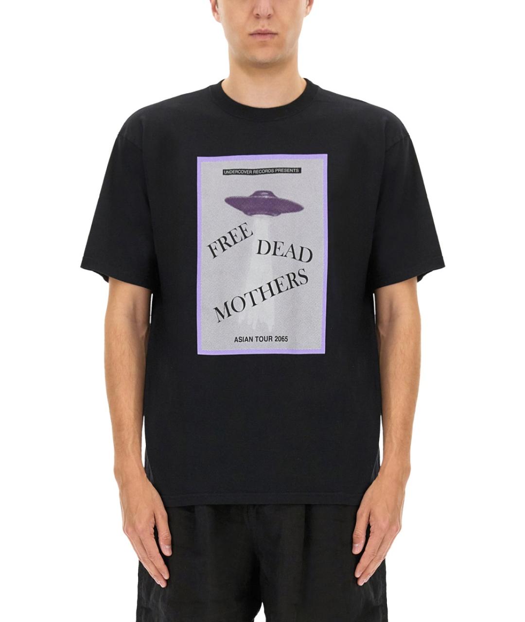 UNDERCOVER Черная хлопковая футболка, фото 5