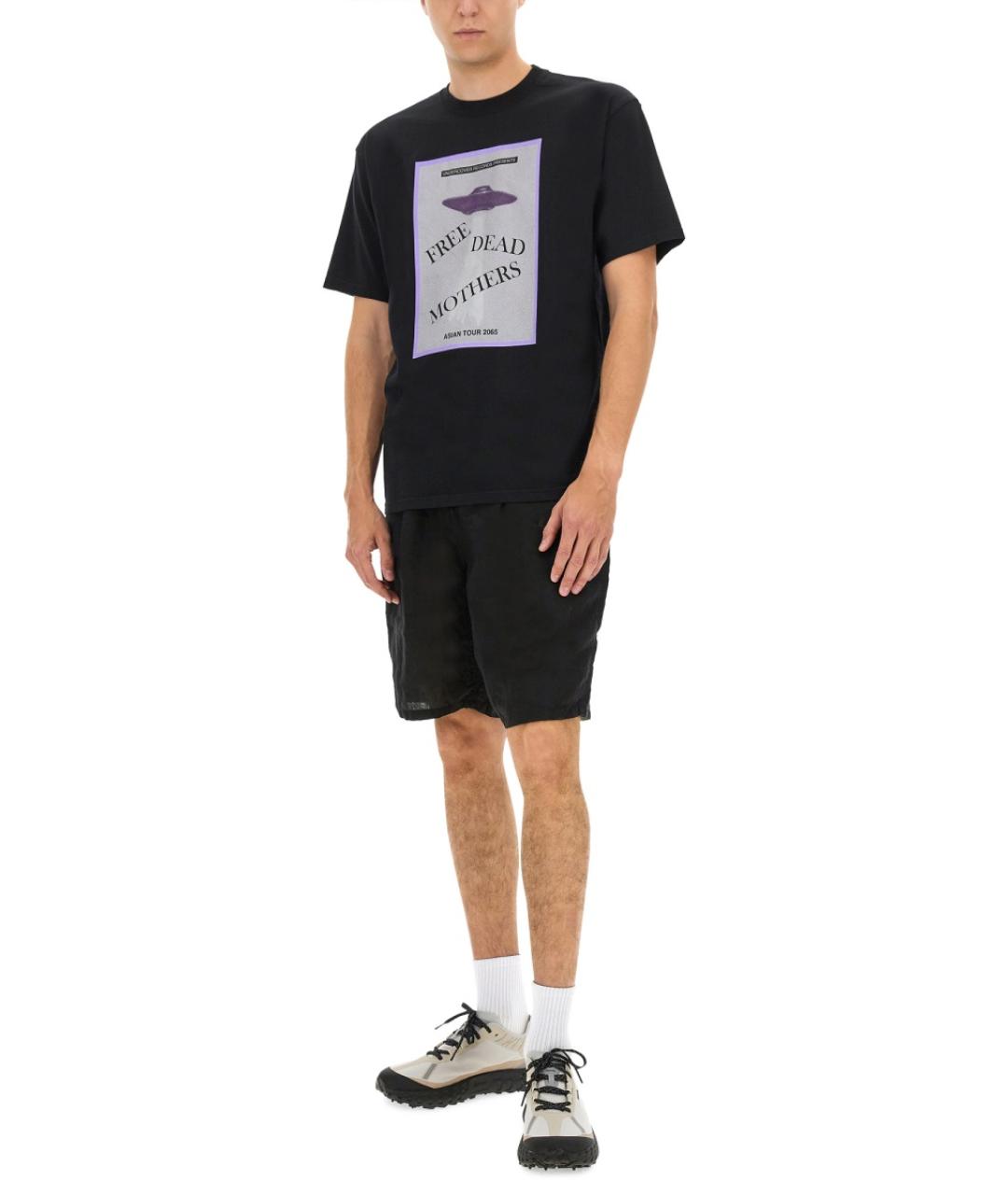 UNDERCOVER Черная хлопковая футболка, фото 2