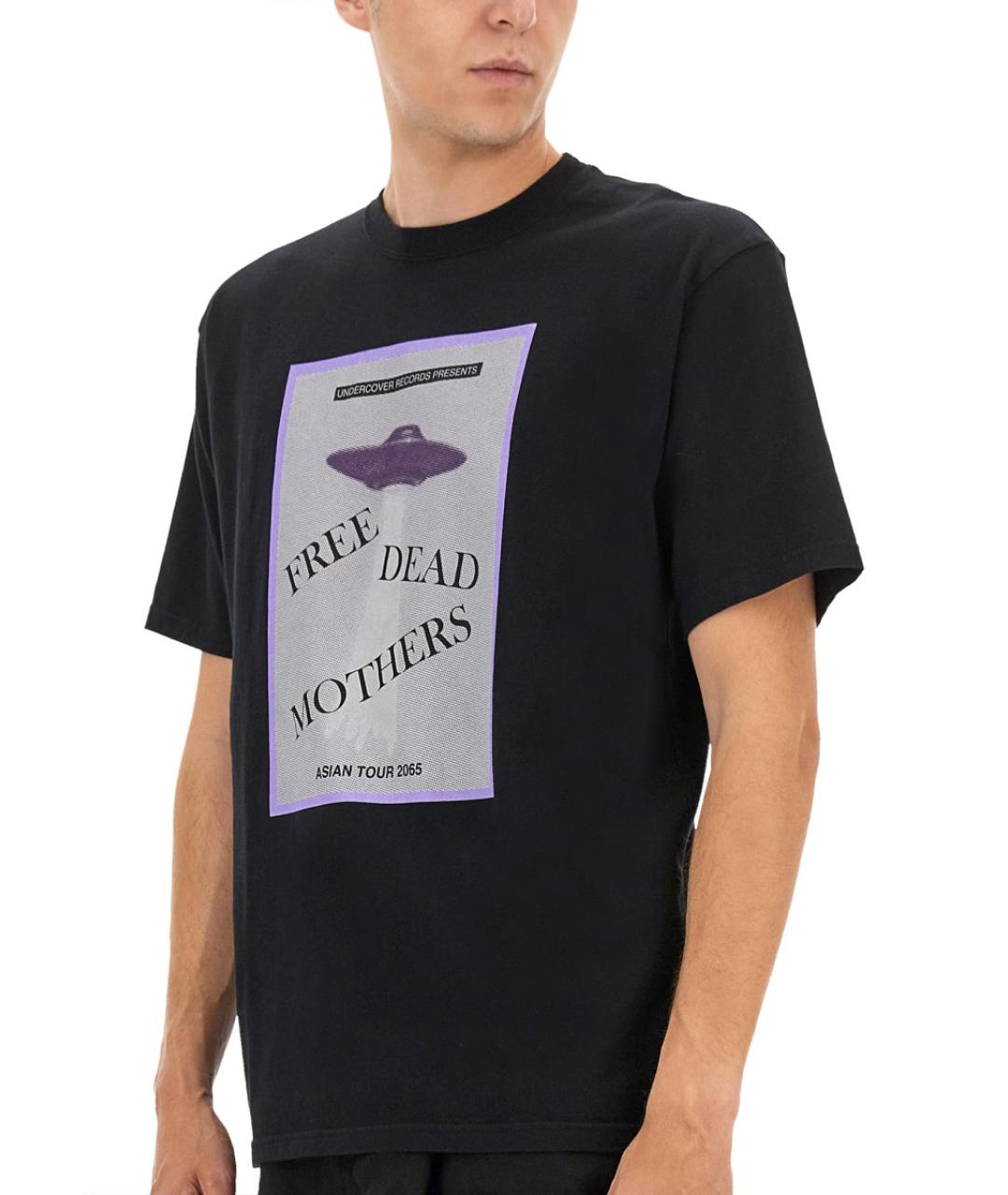 UNDERCOVER Черная хлопковая футболка, фото 4