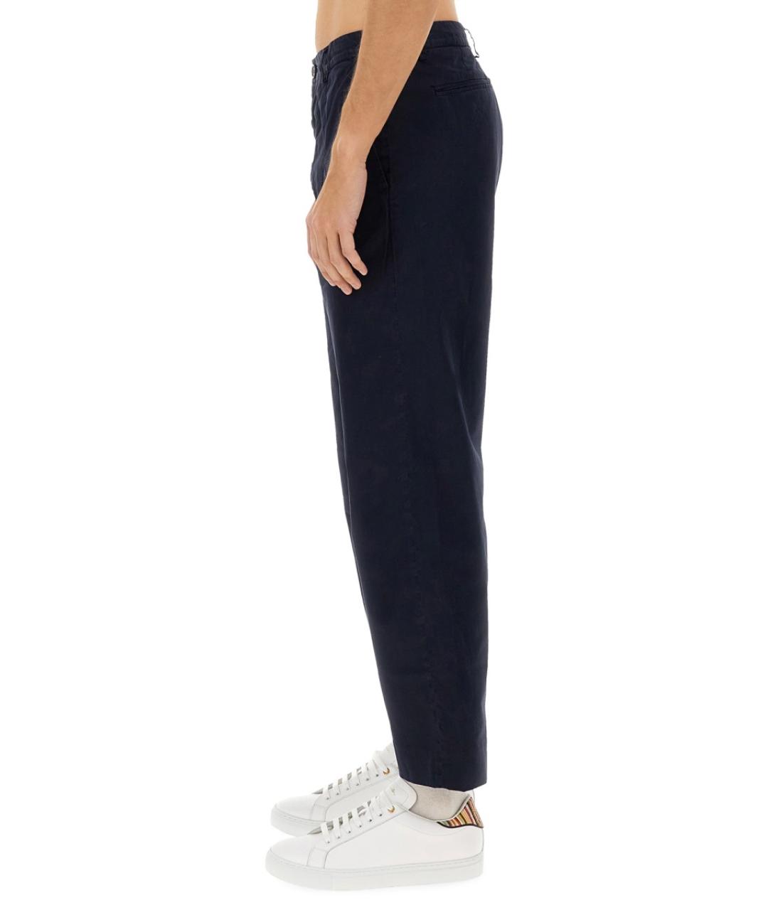 PS BY PAUL SMITH Синие хлопковые повседневные брюки, фото 4