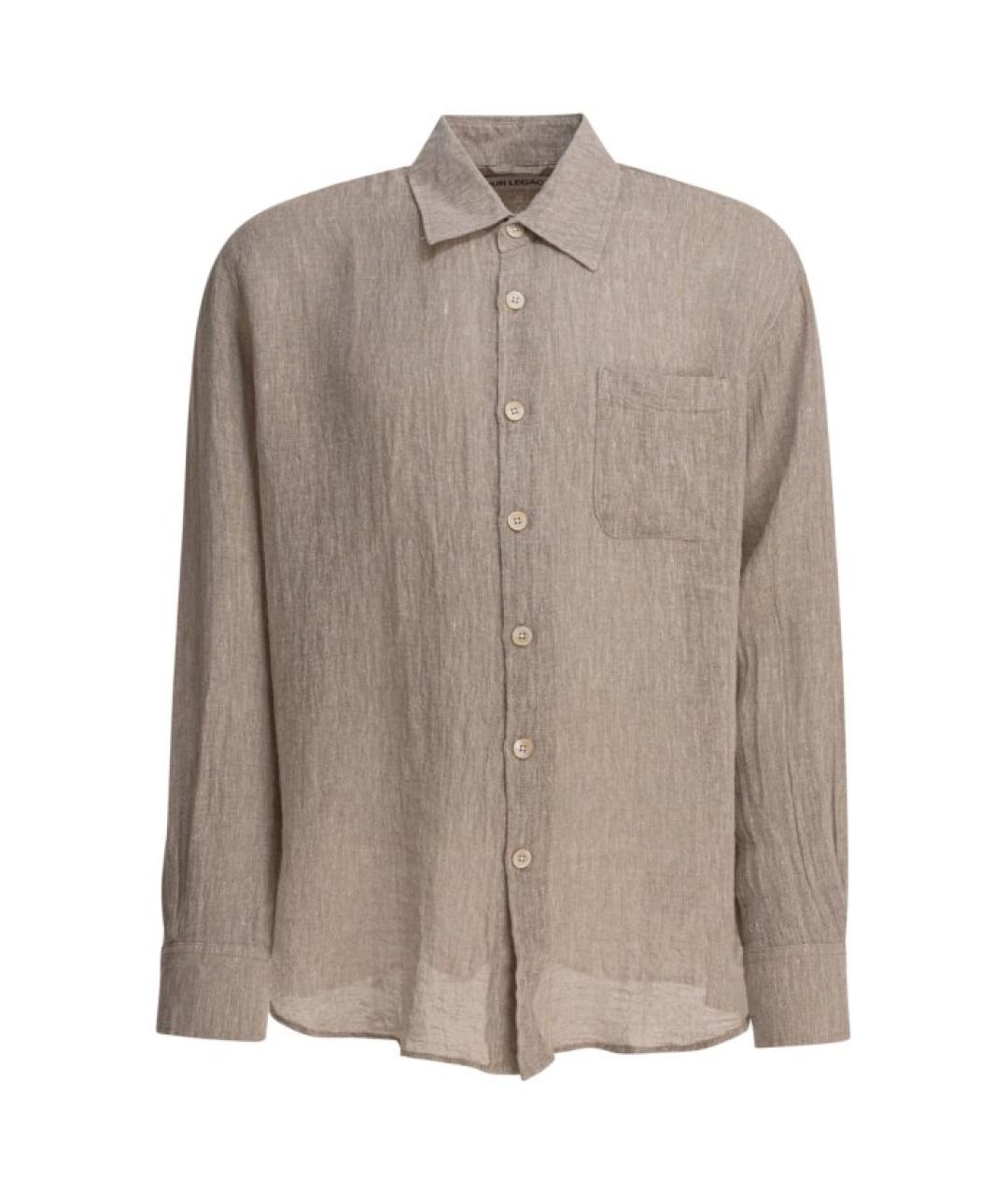 OUR LEGACY Бежевая льняная кэжуал рубашка, фото 1