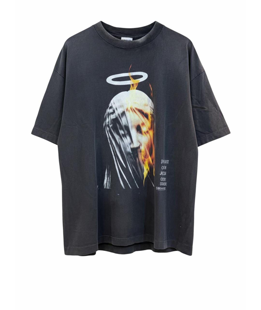 Saint Michael Черная хлопковая футболка, фото 1