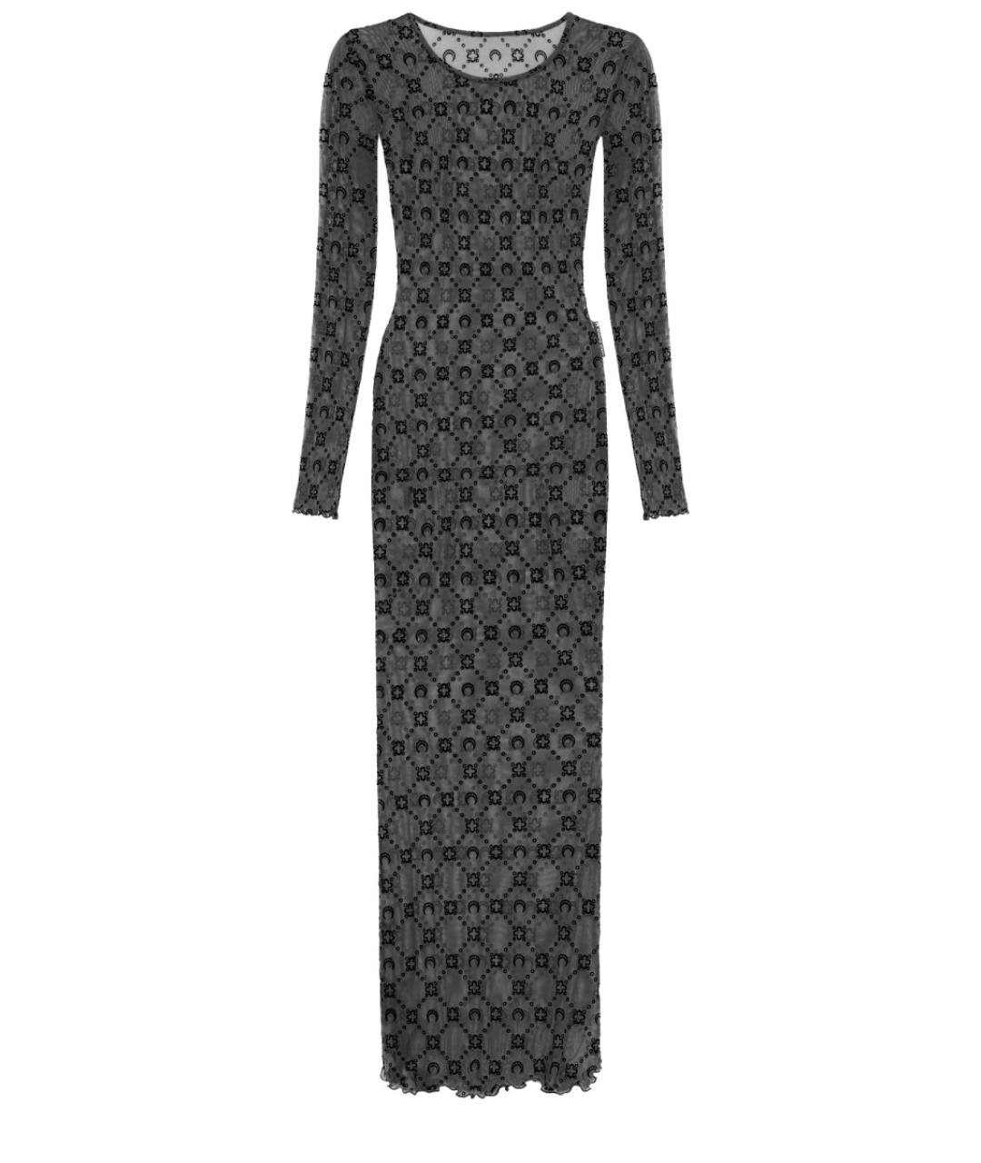 MARINE SERRE Черное полиамидовое платье, фото 1