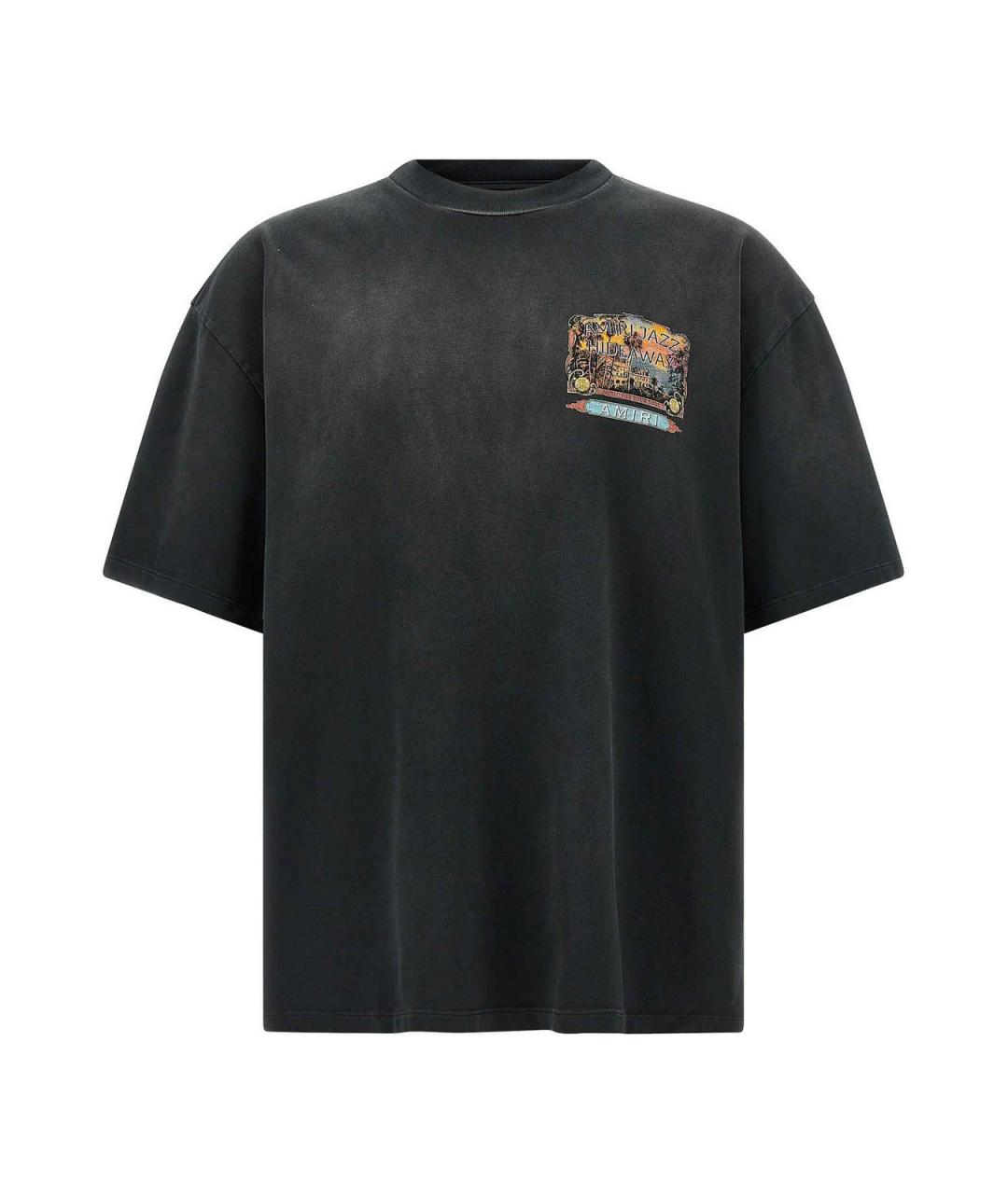 AMIRI Черная хлопковая футболка, фото 1
