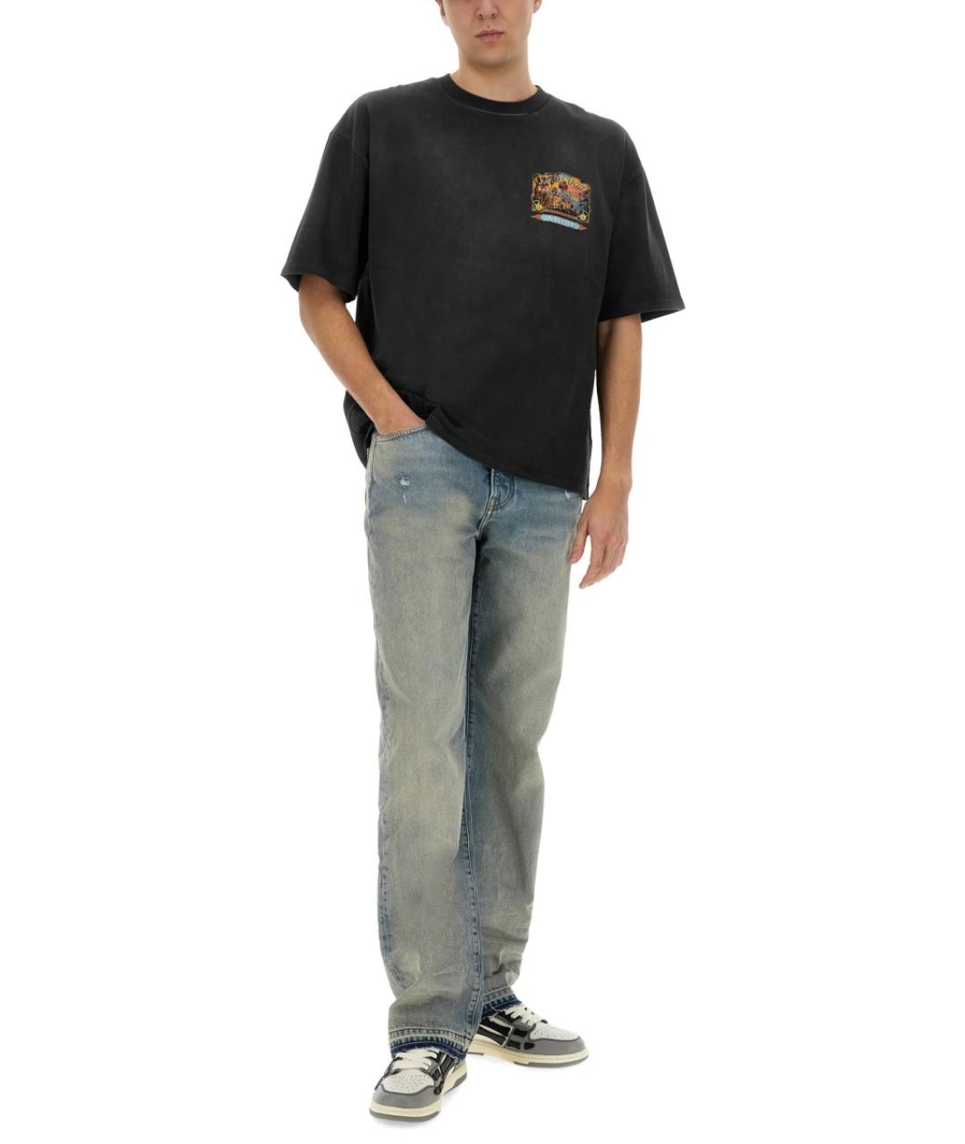 AMIRI Черная хлопковая футболка, фото 2