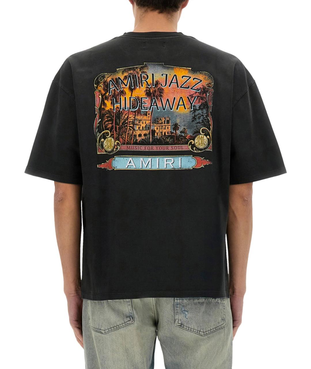 AMIRI Черная хлопковая футболка, фото 3