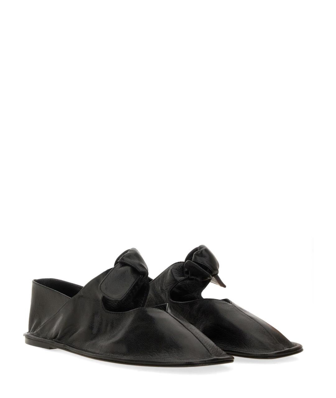 HEREU Черные кожаные балетки, фото 2