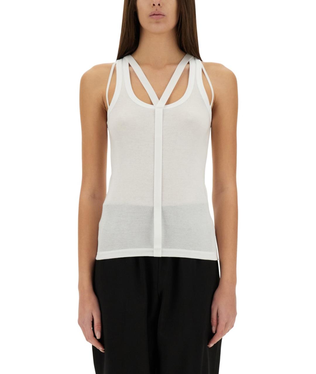 HELMUT LANG Белая хлопковая майка, фото 5