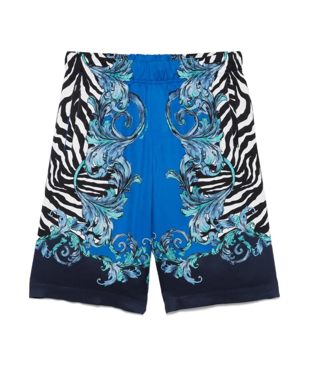 VERSACE JEANS COUTURE Синие вискозные шорты, фото 1