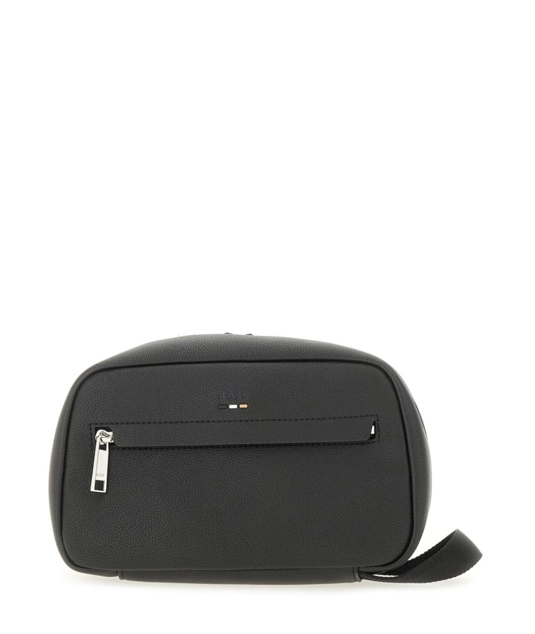 HUGO BOSS Черная барсетка из искусственной кожи, фото 1