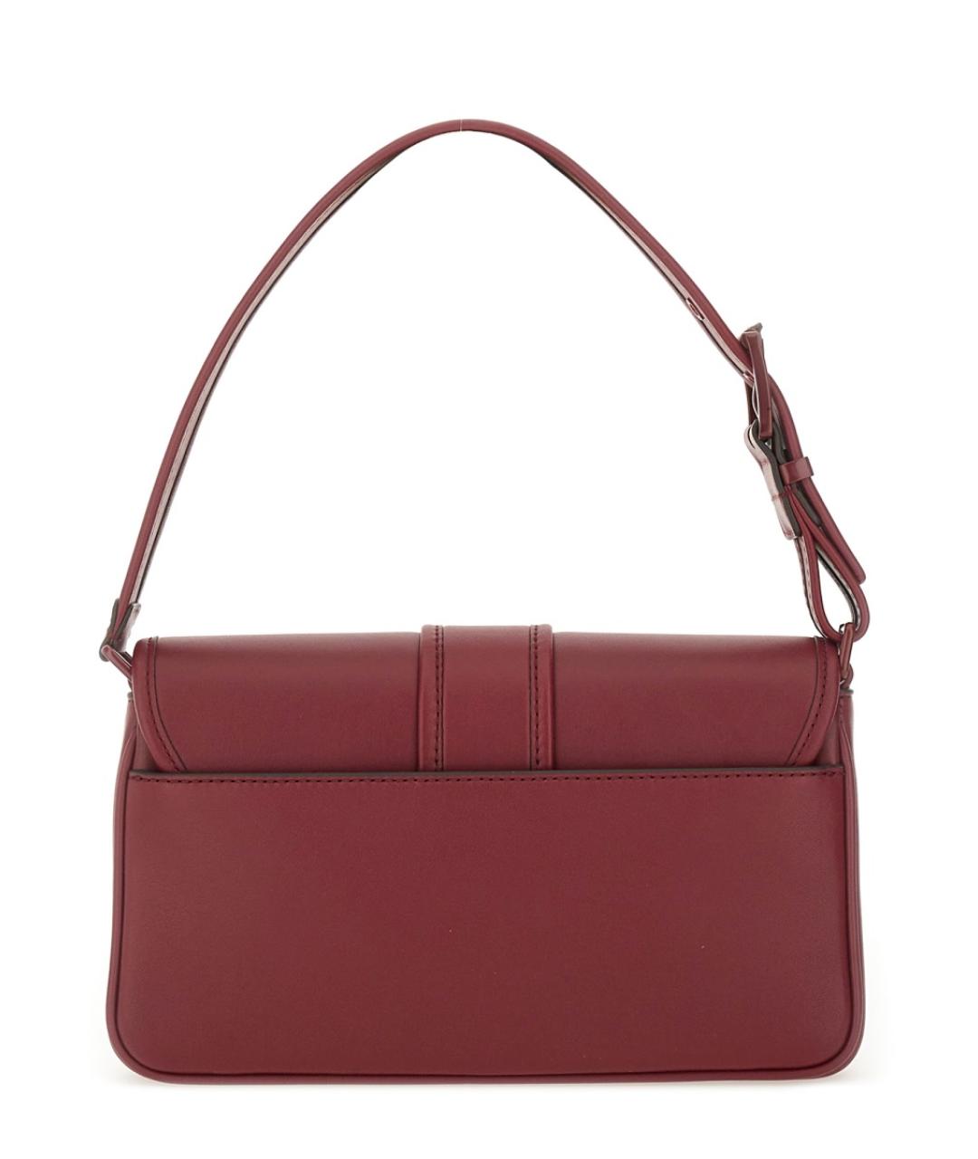 MICHAEL KORS Бордовая кожаная сумка через плечо, фото 2