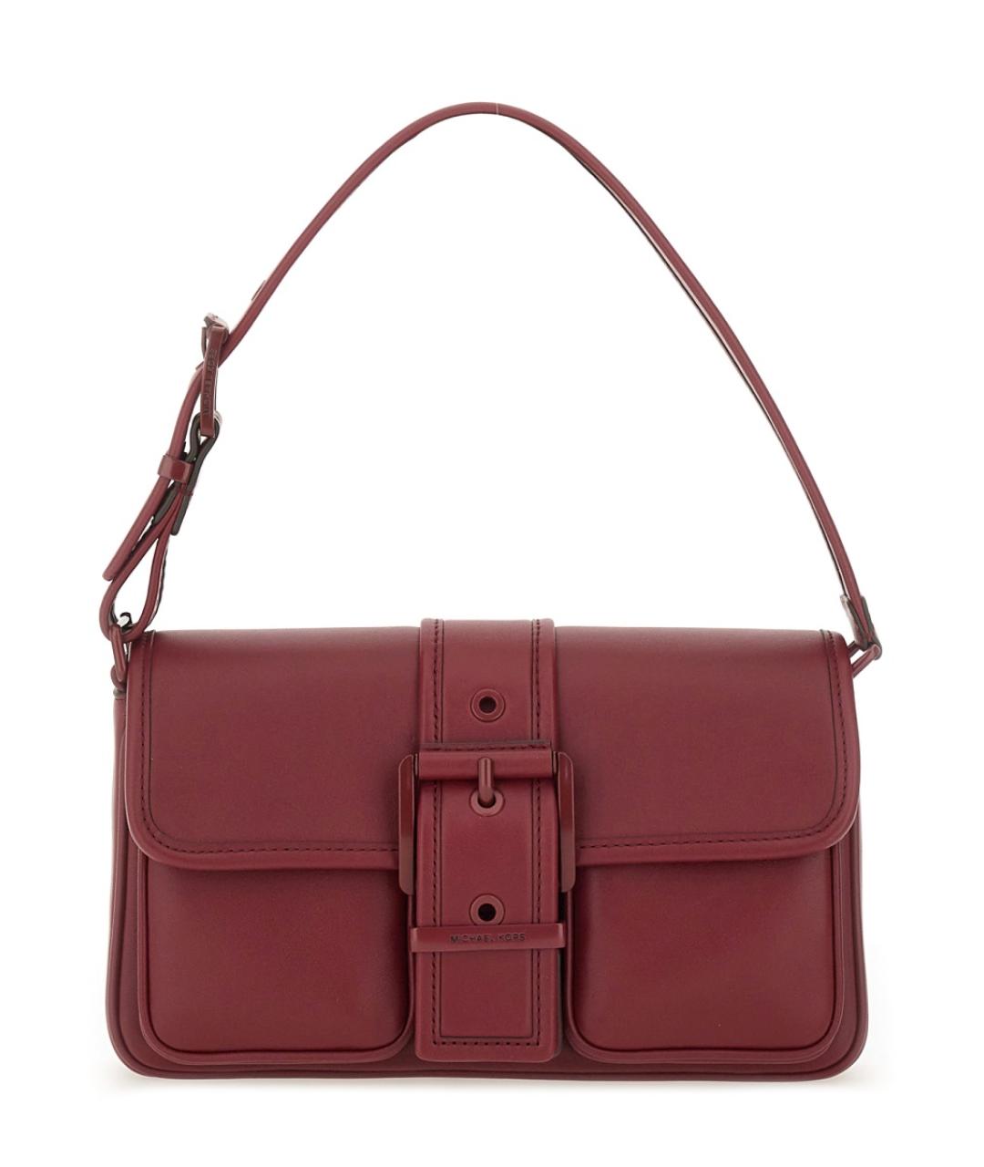 MICHAEL KORS Бордовая кожаная сумка через плечо, фото 1