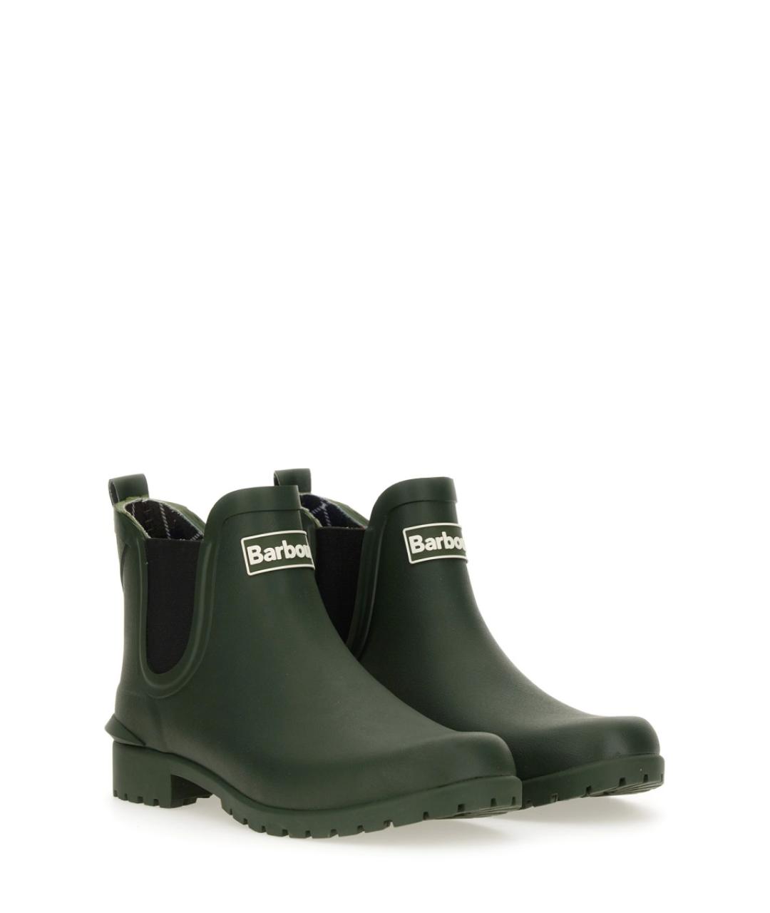 BARBOUR Зеленые резиновые ботинки, фото 2