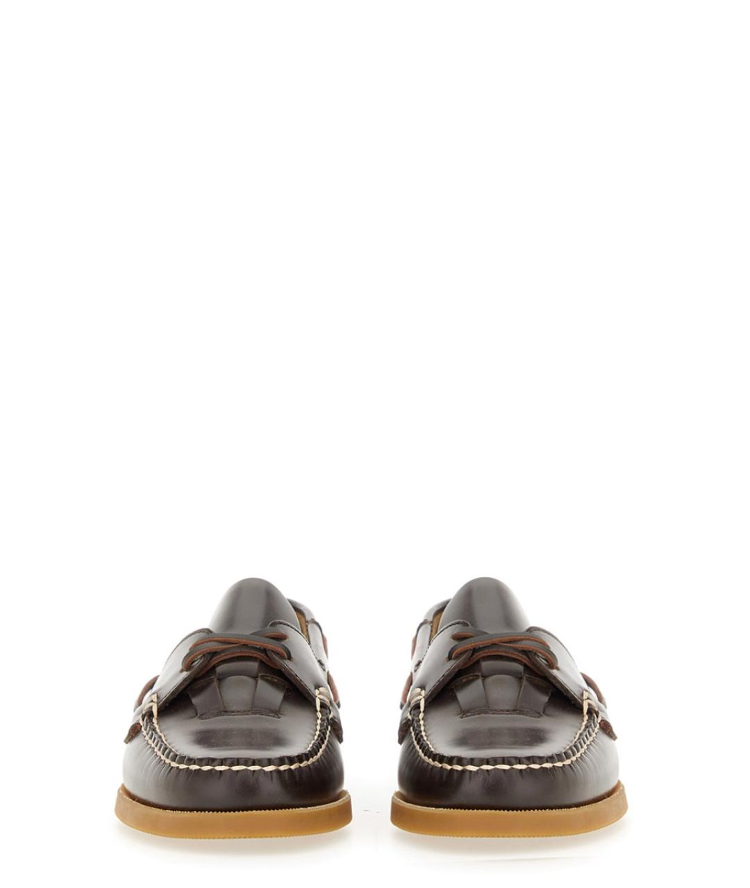 HEREU Коричневые кожаные мокасины, фото 4